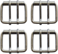 4 Pieces 40Mm Roller Belt Buckle,1½ Inch Double Pin DIY Leathercraft Hardware G