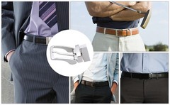 Alloy Belt Buckle Reversible for 33mm-34mm Belt for Leather Strap Classic Single