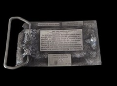 Kaw Mission Kansas Historical Place Church Boarding School Vintage Belt Buckle