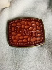 Hand Tooled Leather DAD buckle Birthday Father&rsquo;s Day Holiday Gift