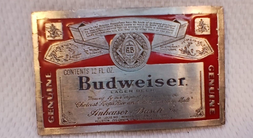 Budweiser Metal and Enamel Belt Buckle
