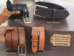 Western Turquoise Belt Buckle With Handmade Leather Strap| Rodeo Buckle For Men