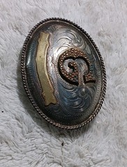 Men’s Western Belt Buckle Alpaca Mexico « G »