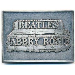The Beatles Belt Buckle Abbey Road Sign Band Logo new Official Metal Size One