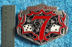 Lucky Seven 7 Pewter Belt Buckle – Great American Products USA (2004) #4688C