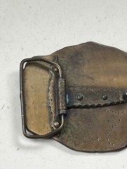Large NFL Crest w American Eagle Antique Goldtone Metal Belt Buckle – 3.75 x