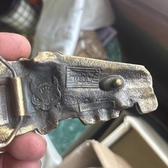Vintage The Great American Buckle Co.Brass Tanker Truck Belt Buckle 1982 Trucker