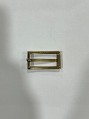 Solid Brass Satin Brass Belt Buckle Made in Italy Fits 0.79&Prime; Belt Strap