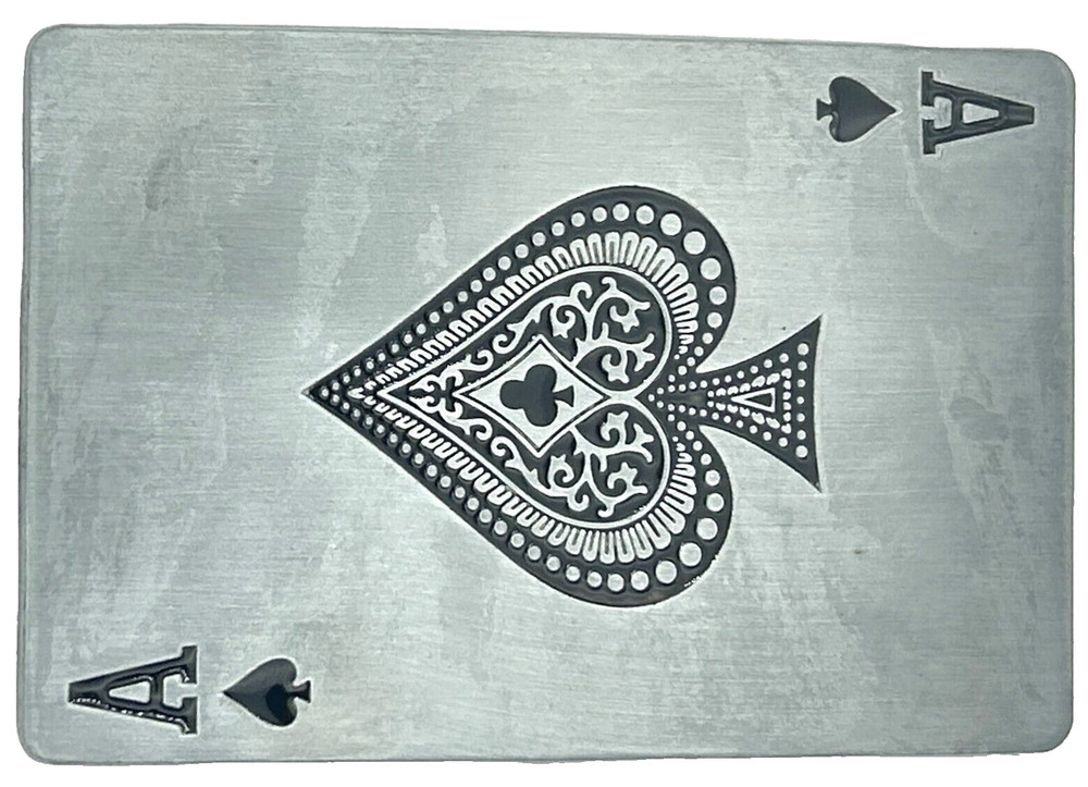 Ace Playing Card Gambling Poker Enameled Belt Buckle New