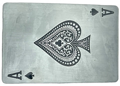 Ace Playing Card Gambling Poker Enameled Belt Buckle New
