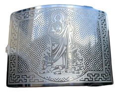 Mexican San Judas Charro Style Cowboy Belt Buckle Hebilla Vaquera Made In Mexico