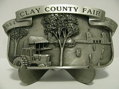 3rd Annual 1984 Clay County Fair Spencer Iowa Tractor Belt Buckle Limited Ed 130