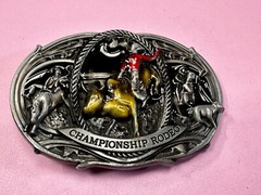 Championship Rodeo Bull Riding Rider Champion Trophy Award Cowboy Belt Buckle
