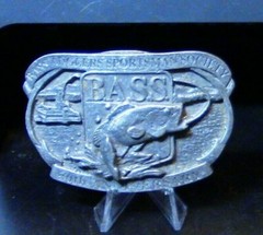 BASS ANGLERS SPORTSMAN SOCIETY 30TH ANNIVERSARY BRASS BELT BUCKLE