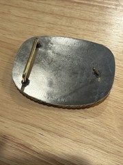GOLD & SILVER (IN COLOR ONLY) RODEO WESTERN LONGHORN BULL Metal Belt Buckle