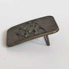 Vintage Bicentennial Metal Belt Buckle « Spirit of America » 1776 – 1976
