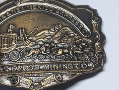 VINTAGE ARIZONA & NEW MEXICO EXPRESS CO WELL FARGO MINING COMPANY BELT BUCKLE
