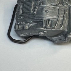 Tanker Truck Belt Buckle Pewter Tone Metal Made in Mexico Reissue