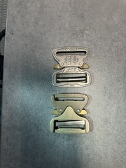 PAIR Of AustriAlpin 45mm 1.75&Prime; Chrome Cobra Buckle -Male Adjustable Female Fixed