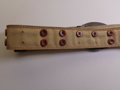 VTG RARE HUGO BOSS LEATHER NATIVE AMERICAN INDIAN CHIEF HEAD BELT BUCKLE 42,9&Prime;