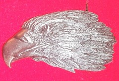 Belt Buckle Bald Eagle Pewter Big Cabin Siskiyou 1989 American Patriotic USA