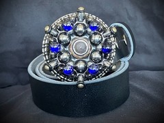 “Orbital Pressure” New OOAK Industrial Belt Buckle Blue Steel Darren McNeese