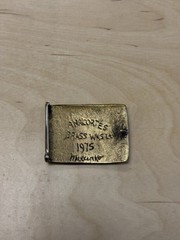 Vintage Anacortes Brass Works LTD Alaska Buckle 1975 Signed by Kit Marcinko