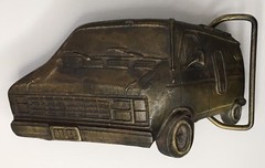 1979 Dodge Van Belt Buckle Indiana Metal Craft 093 Heavy Dimensional Vintage