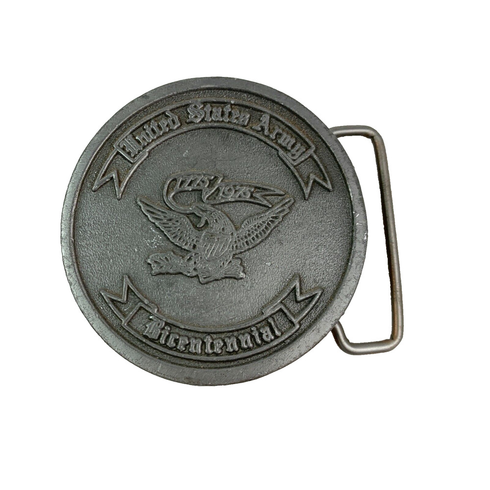 United States Army Bicentennial 1775 1975 Metal Belt Buckle Hit Line USA