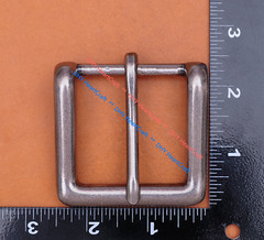 Quality Heavy Sturdy Antique Square Prong Single Pin Buckle For 43mm Belt strap