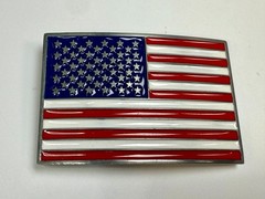 Patriots United States American Flag Star Strips Enameled Patriotic Belt Buckle