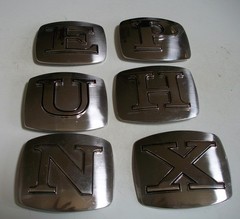 Men&rsquo;s Fashion Silver Finish Initial L, O, W Hip Hop Buckle No Belt