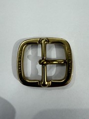 Solid Brass Raw Brass Center Bar Belt Buckle Made in Italy Fits 1&Prime; Belt Strap