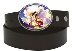 Magic Mushroom Fairy Fantasyland Handmade Artisan Belt Buckle