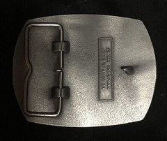 VINTAGE BRASS 1996 HANDYMAN CLUB OF AMERICA LIFE MEMBER NOVELTY BELT BUCKLE