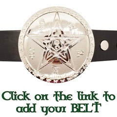 Shield Belt Buckle 5 pointed star celtic symbol rune gothic biker sherrif deputy