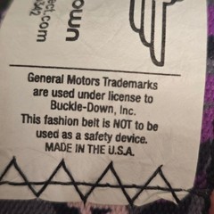 Buckle Down Joker HA HA Fashion Belt Seatbelt Buckle Officially Licensed GM