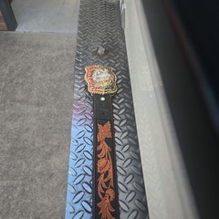 Western Buckle Gold Silver Red Black Red Eagle biting cobra