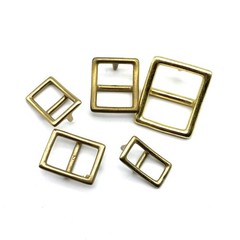 Brass Casted Buckle No Center Pin 5 Size 9.6/13.8/16.1/19.5/24mm
