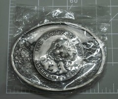 2003 Fur Rendezvous Belt Buckle Pewter Sea Otter Starfish Brand New A241