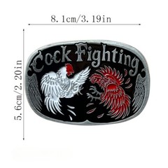 Vintage Cock Fighting Men&rsquo;s Western Cowboy Belt Buckle Rodeo Wear Fit 1.5&Prime; Belts
