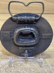 Vintage Carlsberg Beer Belt Buckle Bottle Opener Carling Canada 1978 Jimm Watson