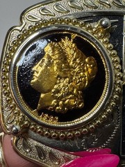 24k GOLD PLATED VINTAGE BELT BUCKLE RARE