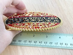 Western Buckle Gold Black Red Cowboy 4×3 for 2 » Hooey Buckle Hebilla Vaquero