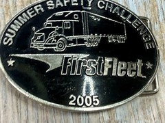 Summer Safety Challenge First Fleet 05 Driver Truckers Safety Award Belt Buckle