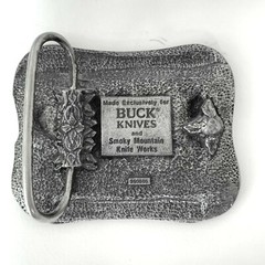 Buck Knives Pewter Belt Buckle Four Generations Smoky Mountain Knife Works