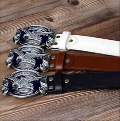 Second Amendment Buckle and Belt Set, Classic American Biker Accessory