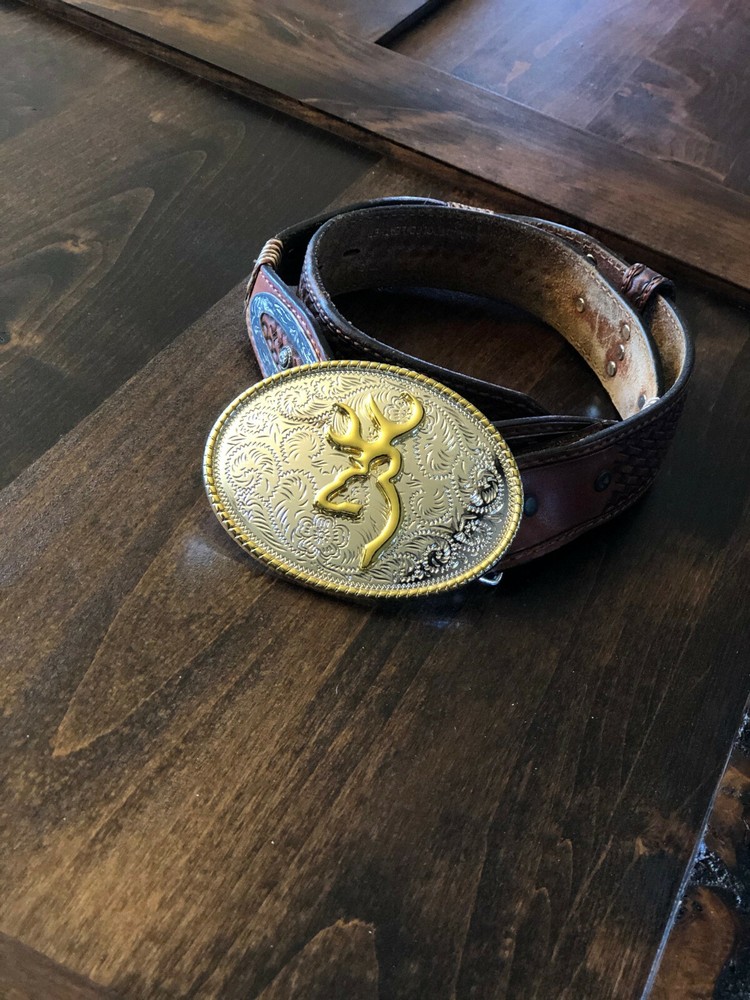 Large Oval Buck Belt Buckle with 3D Deer Head – Buck (GREAT GIFT!!!!!!!!!)