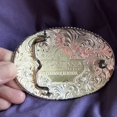 Montana Silversmiths Sterling Silver Plate Initial J Western Belt Buckle Oval