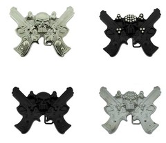 Tatoos Skull Metal Belt Buckle Halloween Party Women Mens Costume Gift Guitar